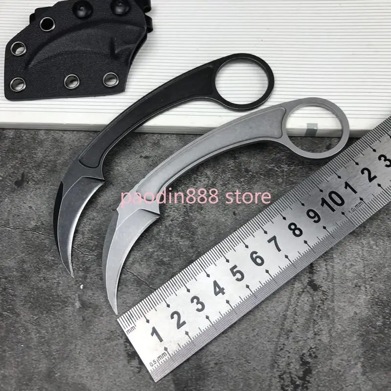Bastin BAS13 Коготь Karambit 440C с эффектом поношенности фиксированным лезвием пластичный