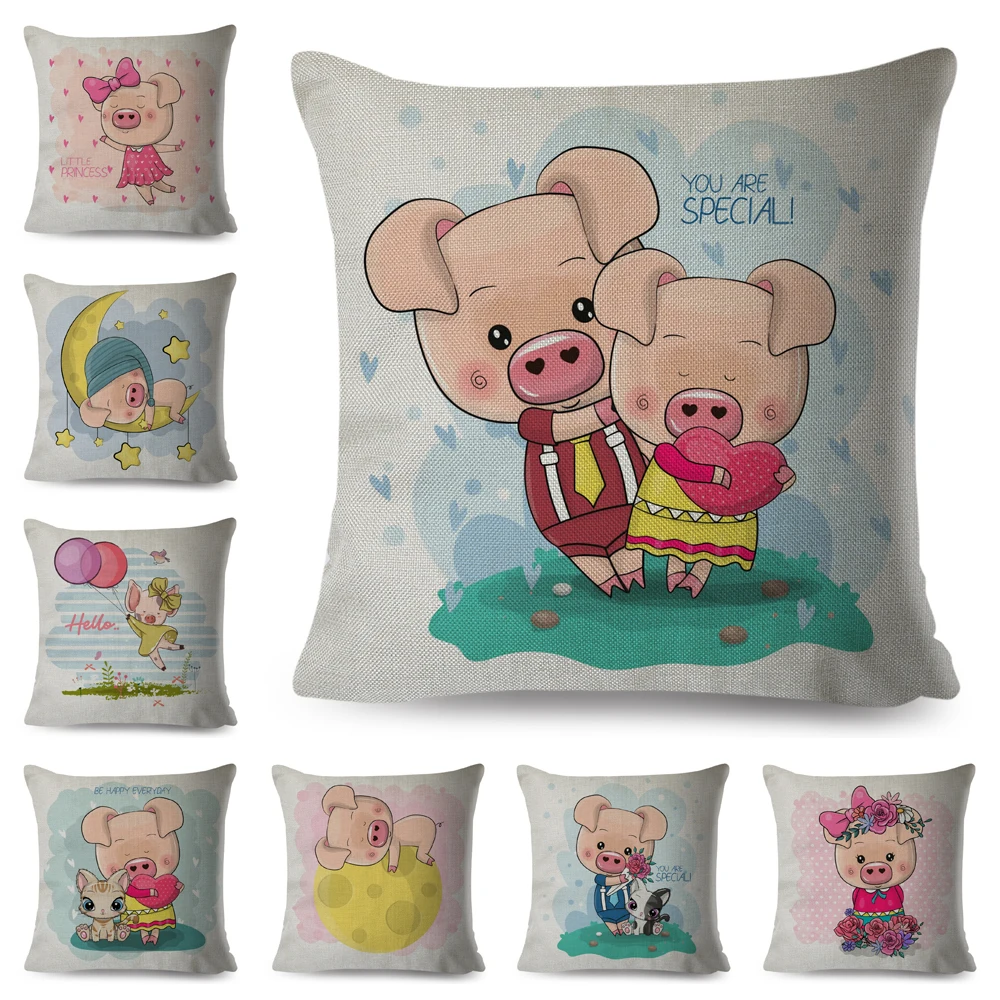 Чехол-подушка в скандинавском стиле декоративный чехол с милыми животными