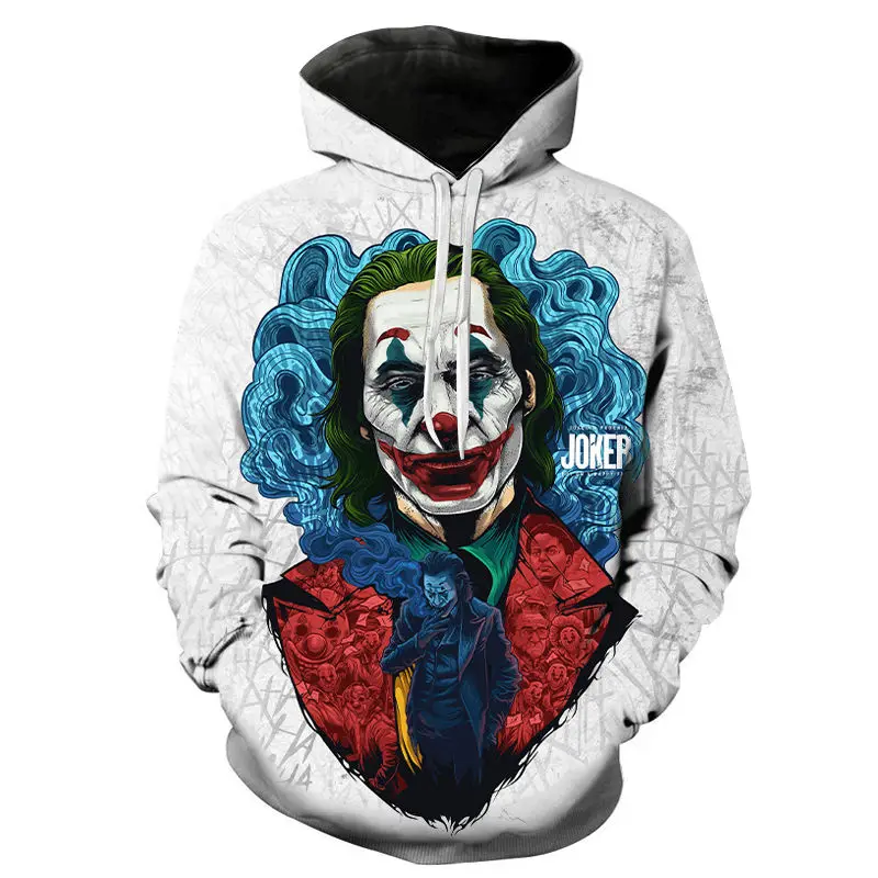 

New Fashion Hoodie Men's Long Sleeve Fashion Clown Print Men's Sweatshirt Streetwear Harajuku Hoodie
