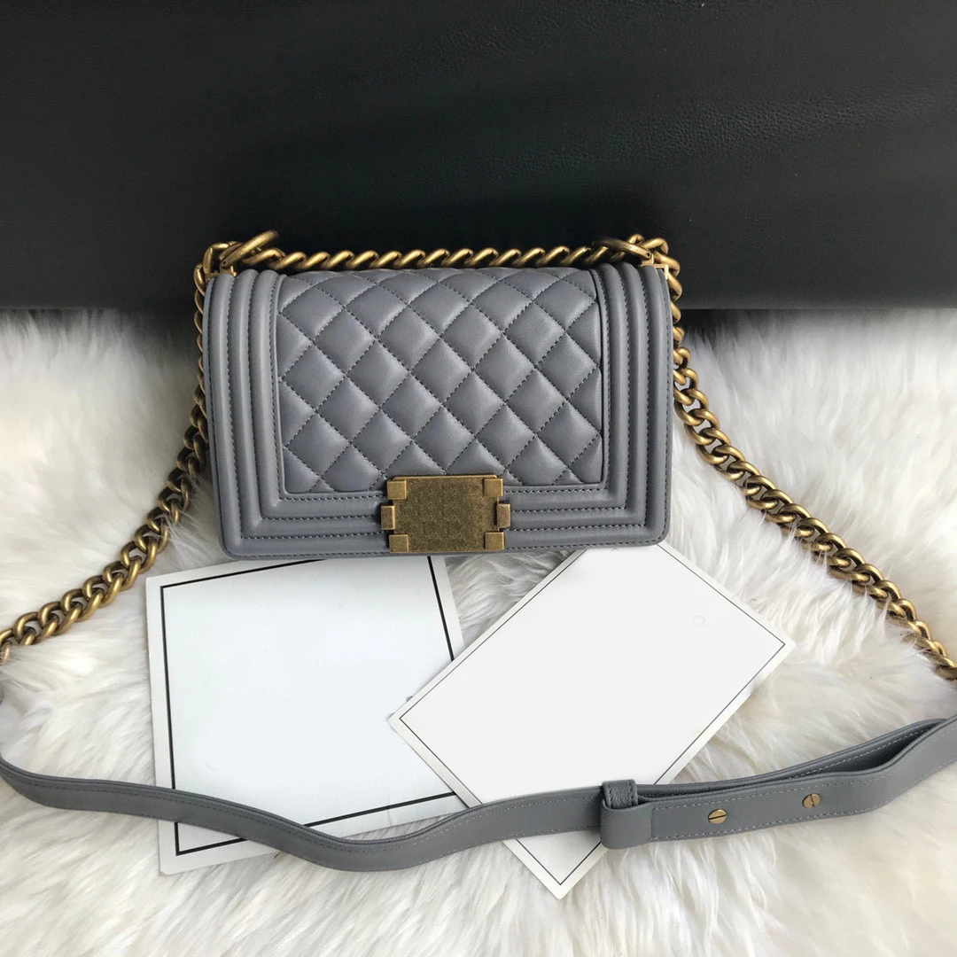 

Luxury handbag brand women's Le Boy bag leather caviar lambskin bag handbag high quality messenger messenger chain bag