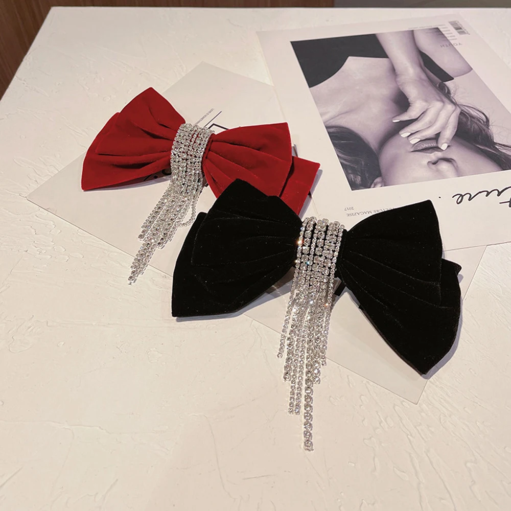 

Женские заколки для волос с бахромой и бантом