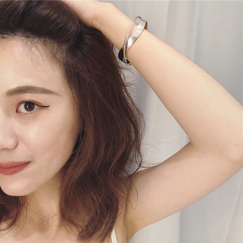 Новый глянцевый двухслойный геометрический браслет в Корейском стиле с