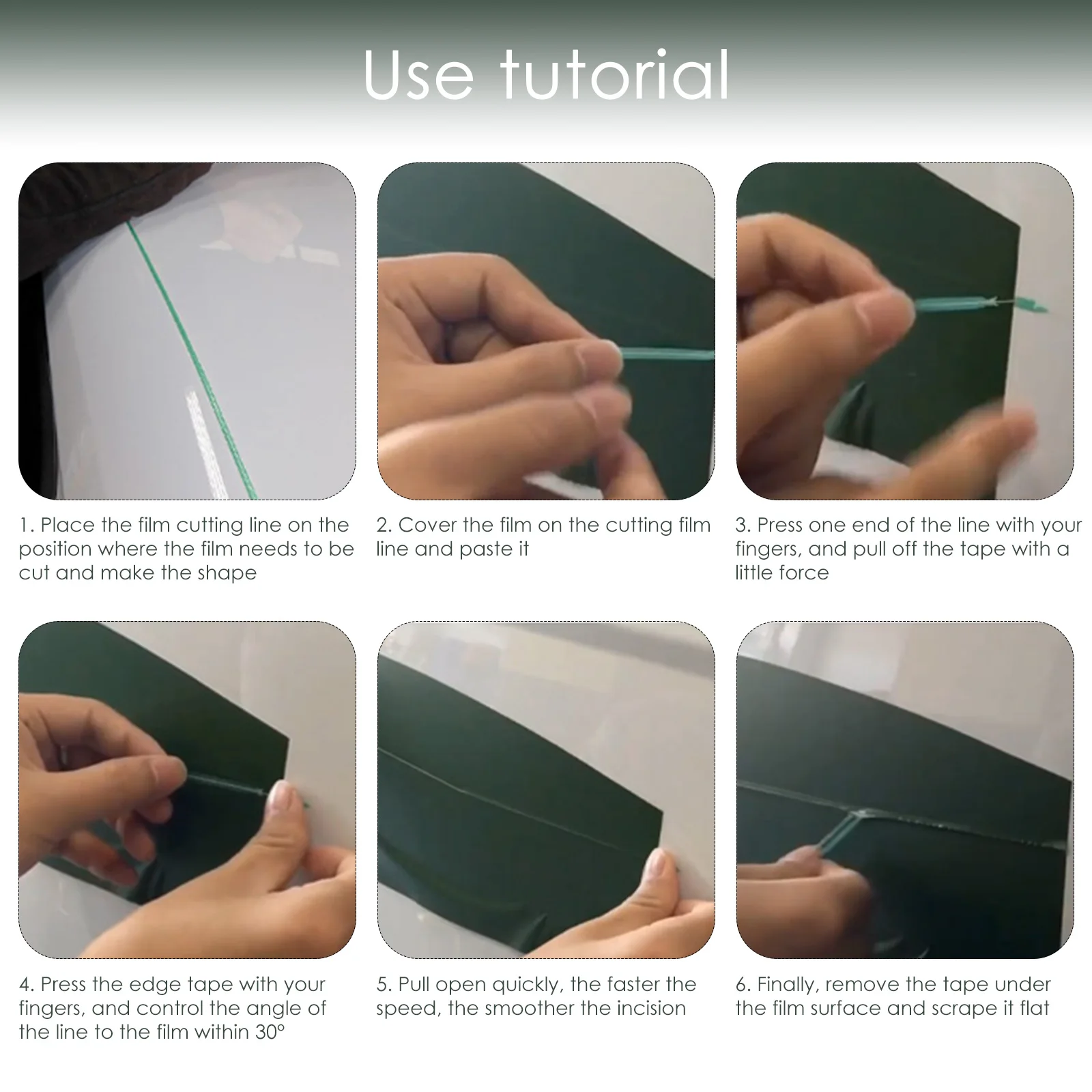 

5/50M Car Wrap Vinyl Cutting Tape Knifeless Design Line Carbon Film Sticker Scraper Squeegee Cutter Tools Accessory