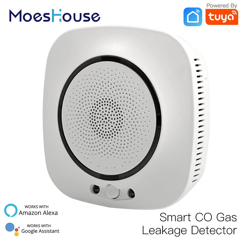 

WiFi Smart CO Gas Sensor Carbon Monoxide Leakage Fire Security Detector Smart Life Tuya App Control Home Security System