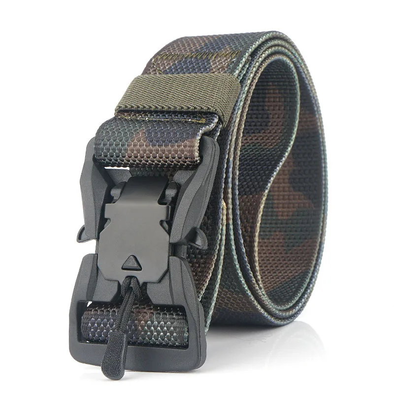 Fashion Tactical Belts for Men Adjustable Magnetic Buckle Belt Military Tactical Nylon Belts Outdoor Training Canvas Waistband