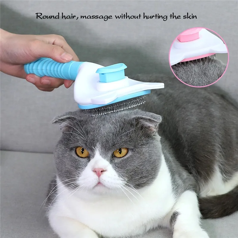 

Cat Cleaning Comb High Quality Removal Brush Grooming Dogs Hair Remove Selfcleaning Flea Comb Self Cleaning Professional Comb