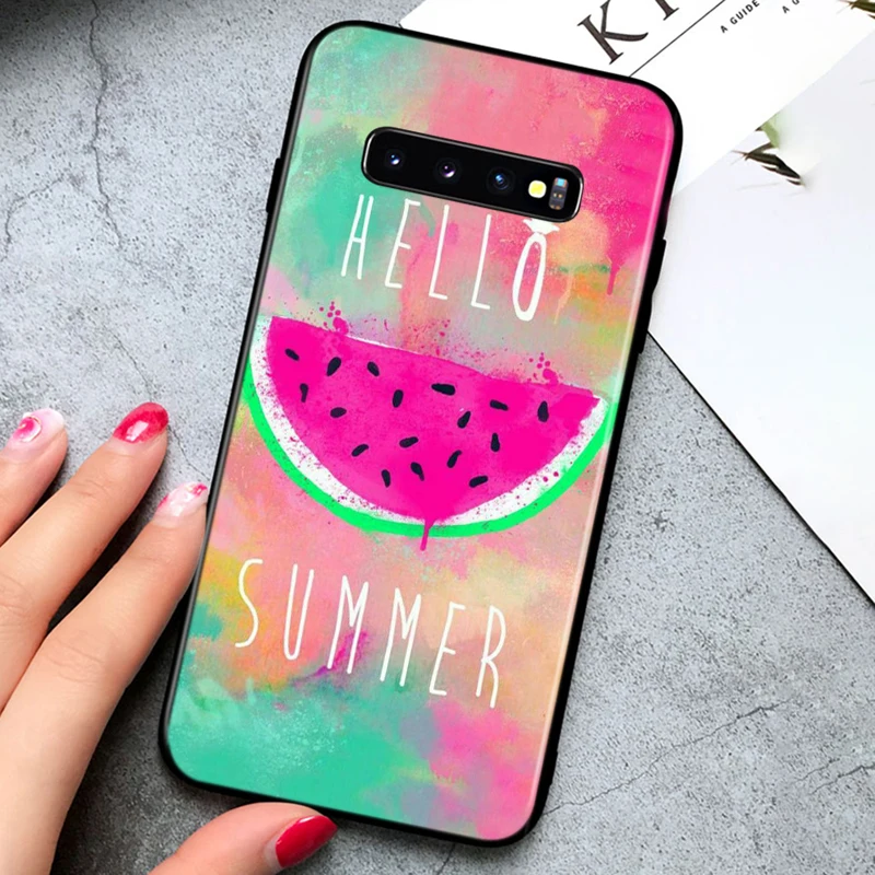 

Silicone shell Summer watermelon for Samsung Galaxy Note 10 PLus 9 8 S10 5G S9 S8 S7 Plus Edge Phone Case
