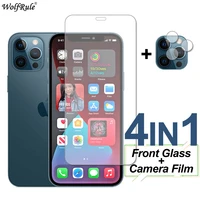 4 in 1 tempered glass for iphone 13 mini 12 11 pro max se 2022 2020 screen protector lens film for iphone x xr xs 8 7 6 6s plus