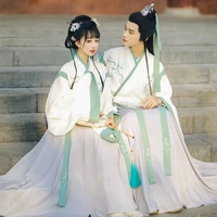 traditional chinese improved hanfu gowns tang suit stage dress women men couples oriental festival outfits robes ancient costume