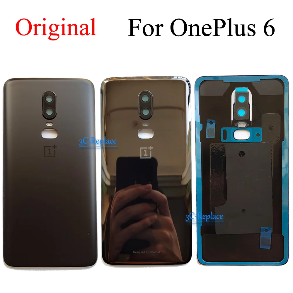 6,3 дюймов, черный/белый/красный/прозрачный, новинка, для OnePlus 6 One Plus 6, задняя крышка, крышка для батареи, корпус, чехол, запчасти для заднего стекла