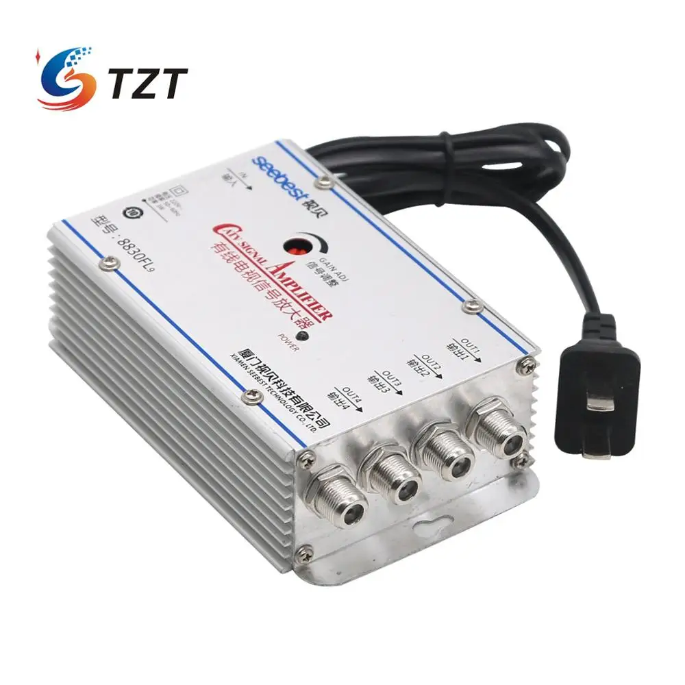 TZT 4 Way CA tv VCR ТВ антенна усилитель сигнала усилитель сплиттер 30 дБ 45-880 МГц FREQ