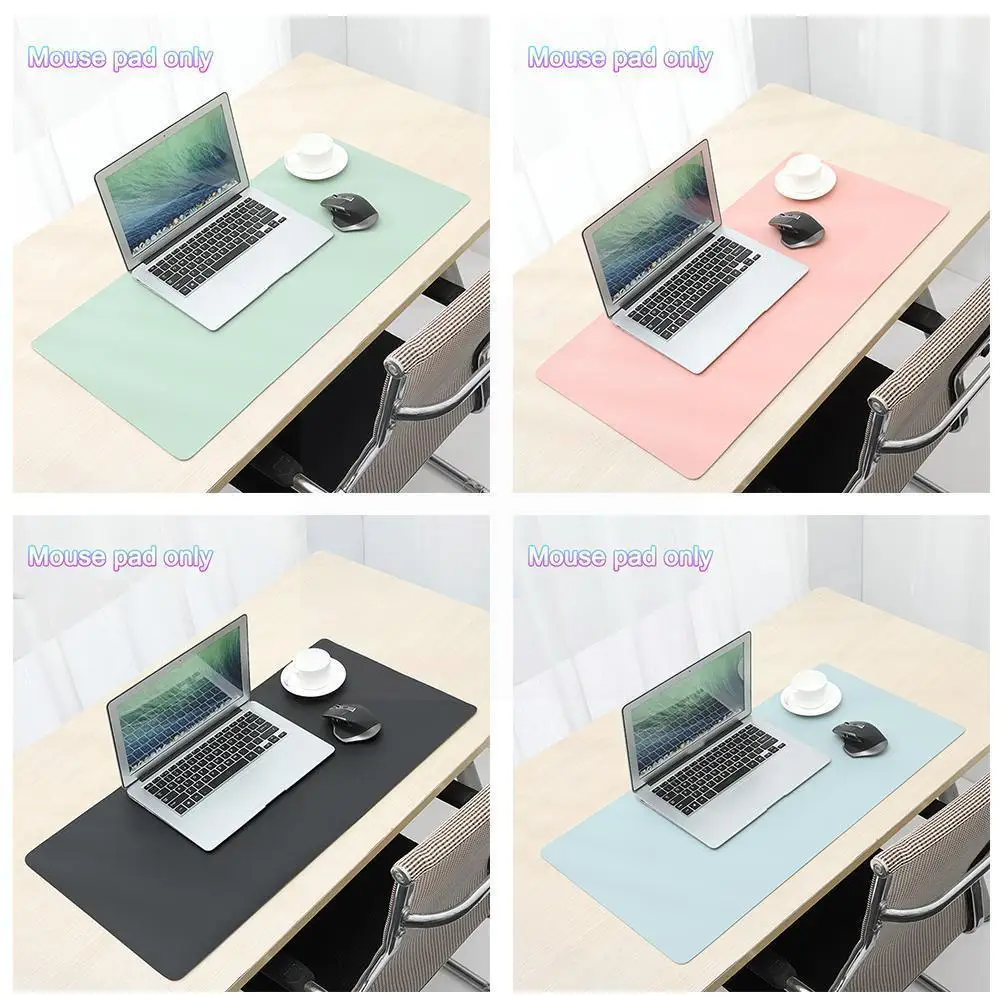 

Double-side Portable Home Office Game Mousepad Resting Clean Desk Desk Easy Mat Protective Mat Laptop Pu Leather Pad A0j7