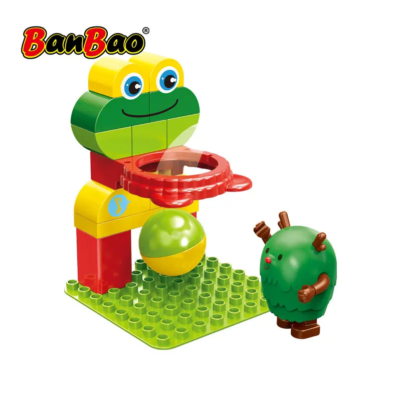 Banbao волшебный город баскетбол обруч строительные блоки для детей Обучающие