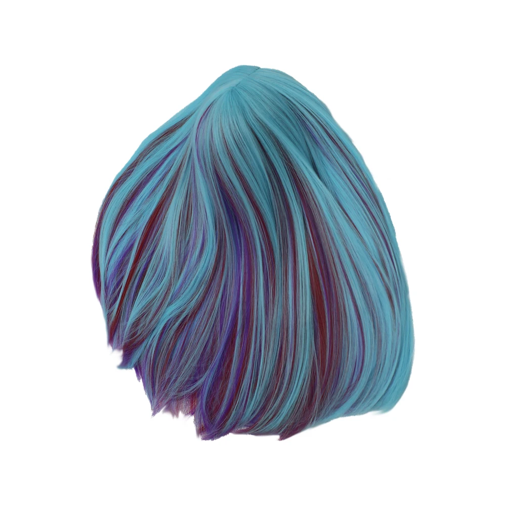 Aidolla Омбре белый фиолетовый цвет длинный парик волос Прическа для 18 дюймов