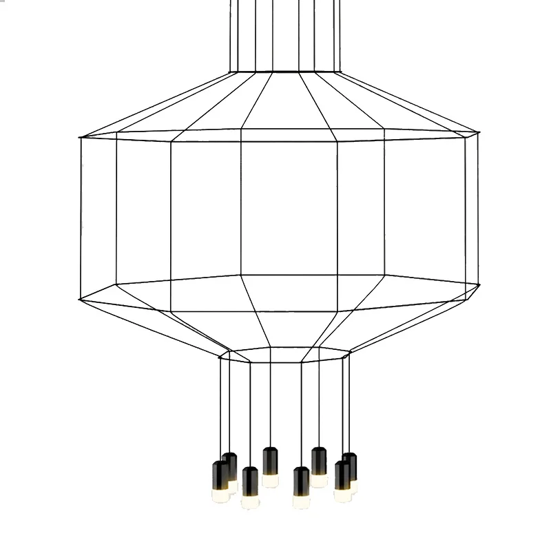 Modern Line Art Pendant Lights Led String Lamp DIY Geometric Hanging for Living Room Home Decor Lighting Fixture Luminaire | Лампы и