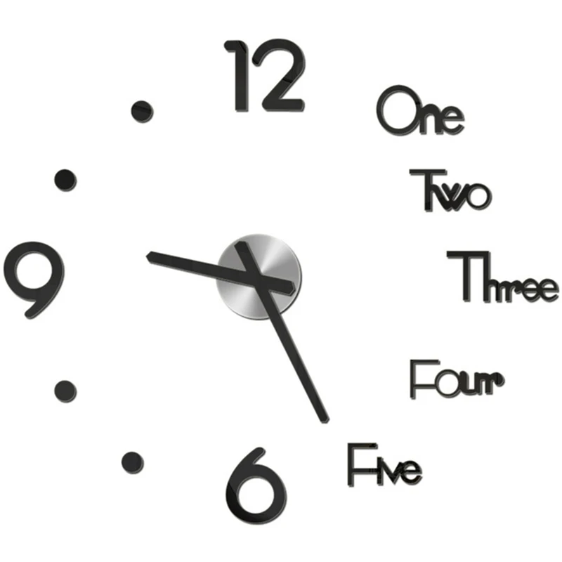 

DIY Creative Mute Modern Design Large Wall Clock Clocks for Home Kitchen Living Room Decor Battery Operated Silent