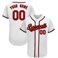 novelty button baseball jersey custom baseball shirt embroidered name number baseball training uniform adultchildrenwomen