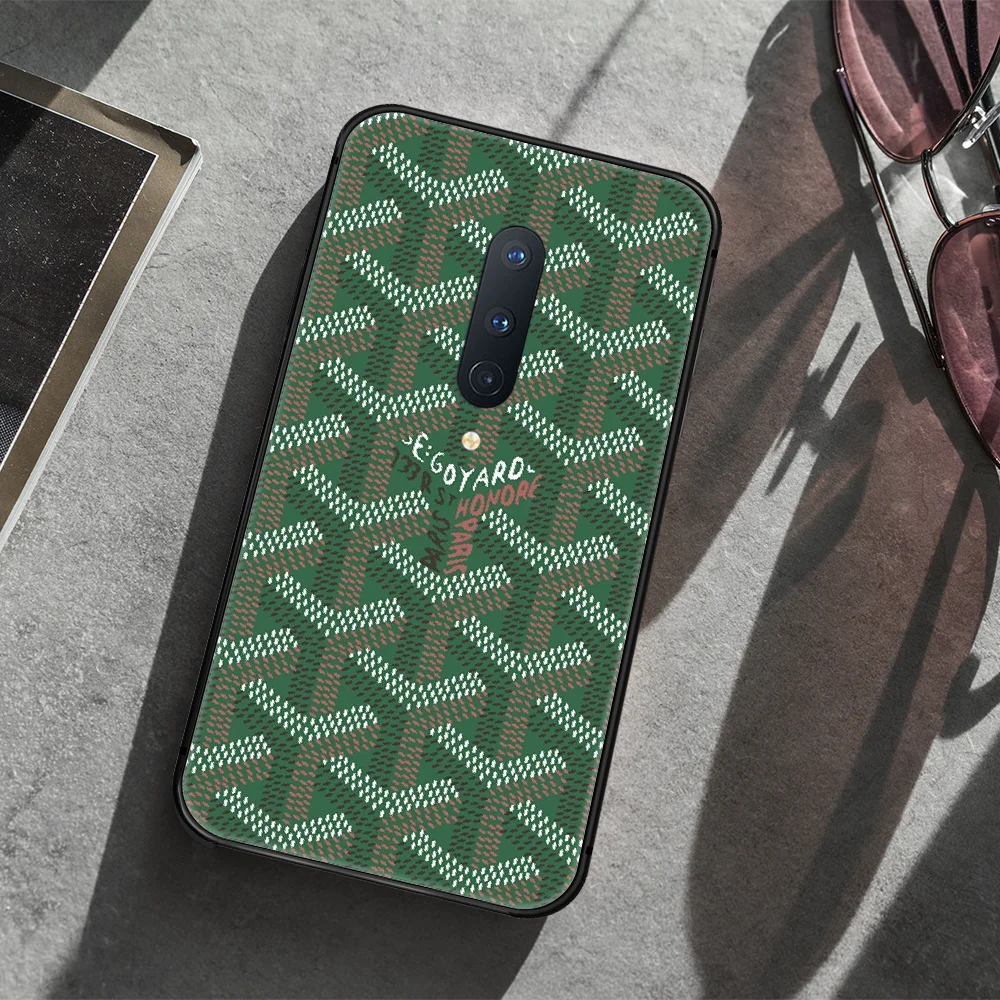

Goyard Design brand Phone Case Cover Hull For 1+ Oneplus 5T 6 6T 7 7T 8 8T Pro black Waterproof Silicone Funda Pretty Cell
