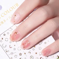 3d waterproof color stickers beauty nail art press on nail tools sets designer supplies cartoon born pretty letter accesoires