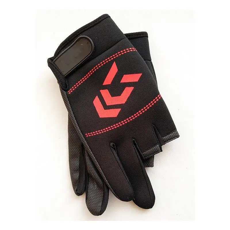 One Pair Winter Men Women Outdoor Fishing Gloves Anti-slip 3 Cut Finger Sports Fish Equipment Gloves Cycling Sport Gloves