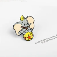 disney dumbo elephant brooches enamel pin cartoon cute elephant metal brooch for dresses backpack badge clothes pin