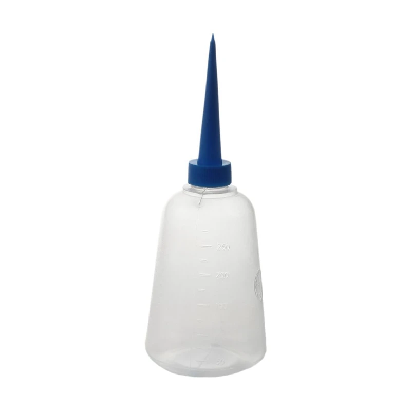 

250ml Clear White Blue Plastic Liquid Glue Applicator Bottle