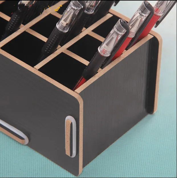 Деревянный держатель для карандашей и кистей DIY настольная подставка-органайзер