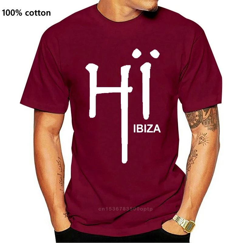 

New Hi Ibiza Club T Shirt 2021 Logo Unisex Trance Rave Dance Techno Cream Amnesia Dj Men'S T Shirts Short Sleeve O Neck Cotton 0