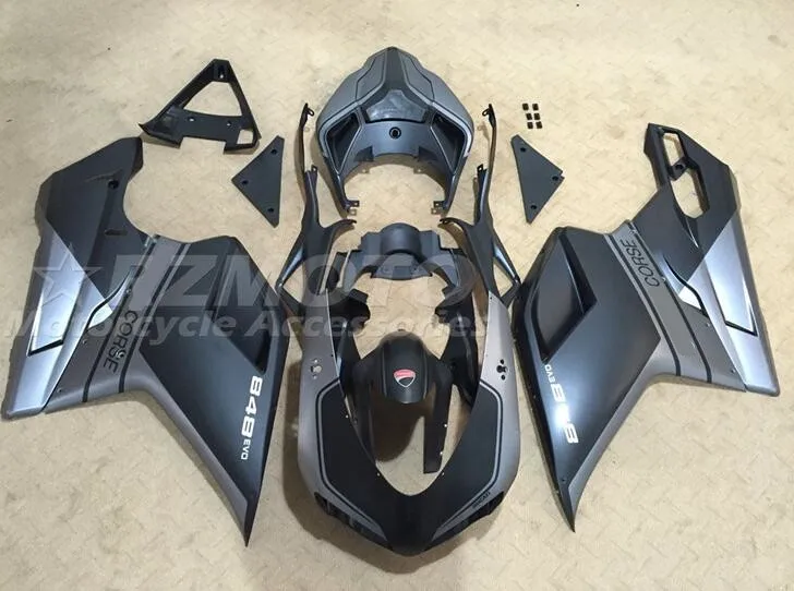 

4 Gifts New ABS Injection Fairings Kit Fit for Ducati 848 evo 1098 1198 1198s 2007 2008 2009 2010 2011 2012 black matte