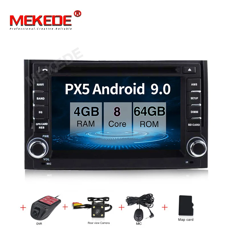 64G camera DVR MEKEDE 2din PX5 4+ 64G Android 9,0 Автомобильный мультимедийный dvd-плеер для hyundai H1 grand starex 2007- gps, DVD, радио, WiFi BT - Цвет: 64G camera DVR