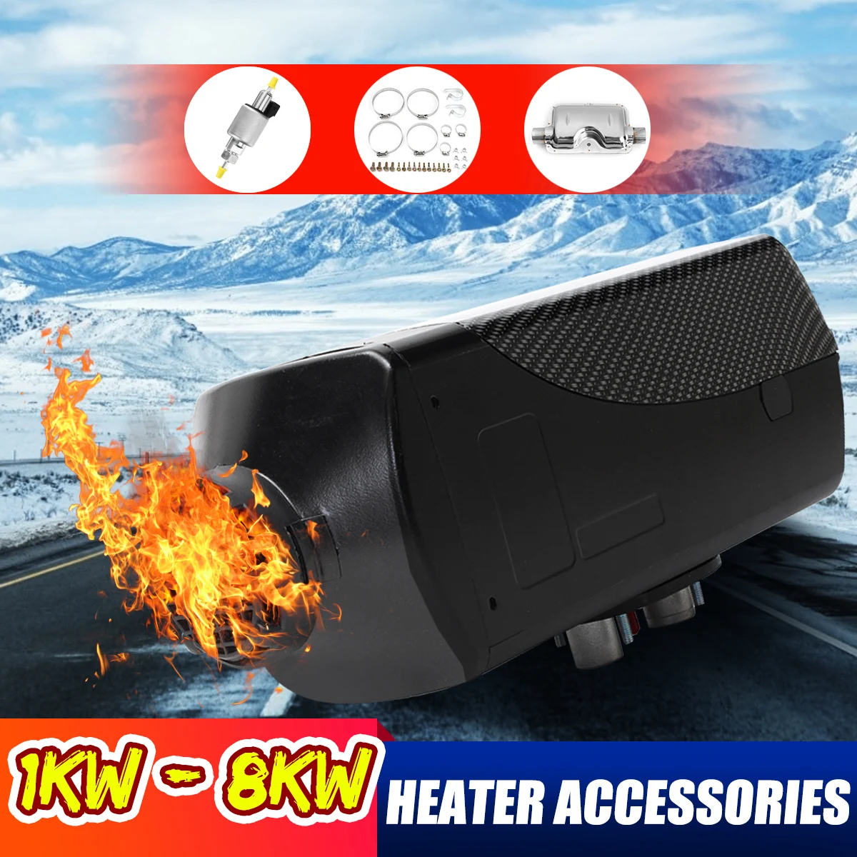 Полный комплект аксессуаров для автомобильного нагревателя 1-8 кВт аксессуары