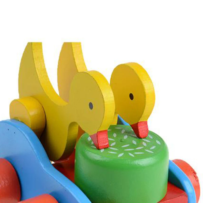 Rompecabezas de madera multicolor para ni&ntilde;os, modelo de rompecabezas de patitos, juguetes educativos-1