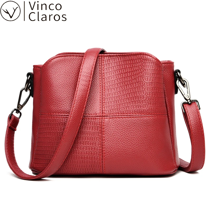 Модная женская сумка кожаная повседневная на плечо сумки через для женщин