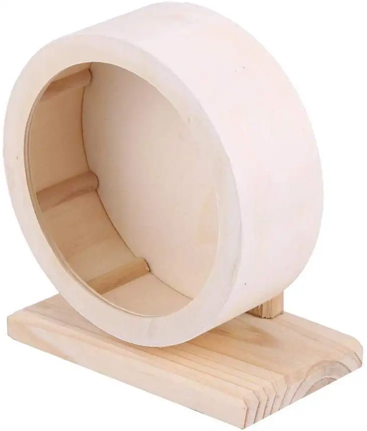 Деревянное колесо для упражнений с маленькими животными хомяк беззвучный