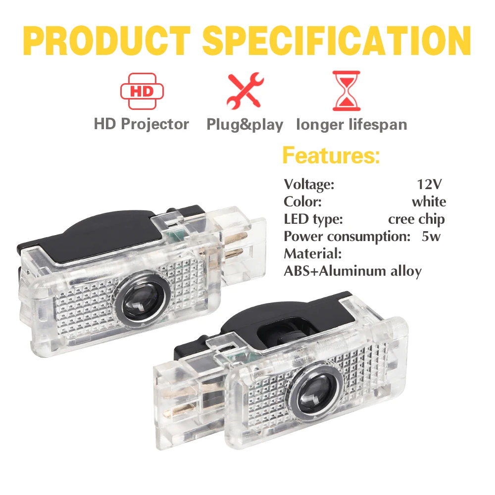 Светодиодный светильник для проектора с логотипом двери автомобиля аксессуары