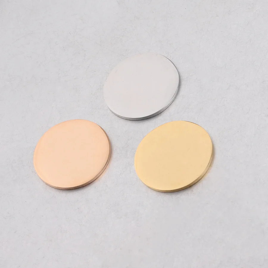 

Fnixtar 20Pcs 19-25mm Round Discs Charms Mirror Polish Stainless Steel Charms For DIY Making Necklace Keychain Earrings Jewelry