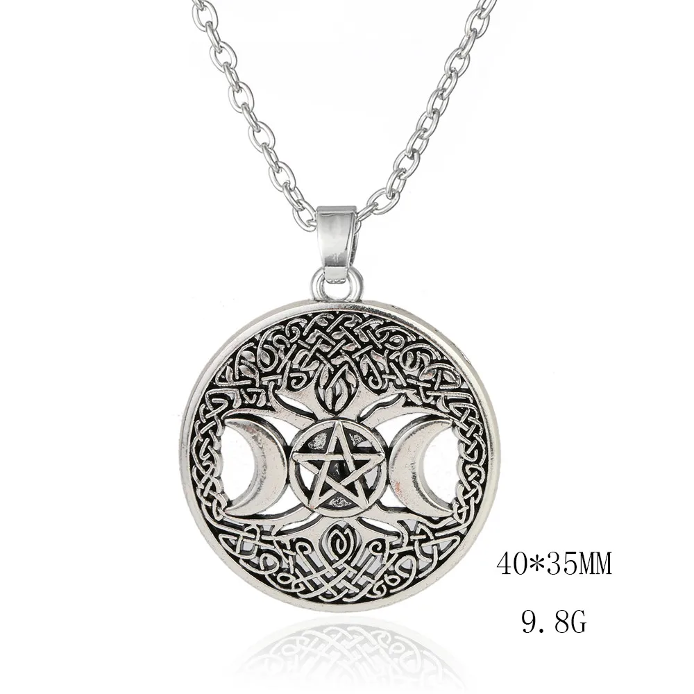 LIKGREAT подвеска Триединая богиня луны Wicca кулон пентаграмма волшебный Амулет