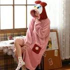 Новая осенне-зимняя фланелевая ночная рубашка Disney с маргаритками для беременных пижамы утепленная свободная Милая Дамская Домашняя одежда большого размера Халат