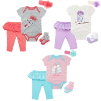 honeyzone newborn baby clothing set toddler gilrs bodysuit cotton pant hat sock infant boys dinosaur printhing clothes for 0 12m