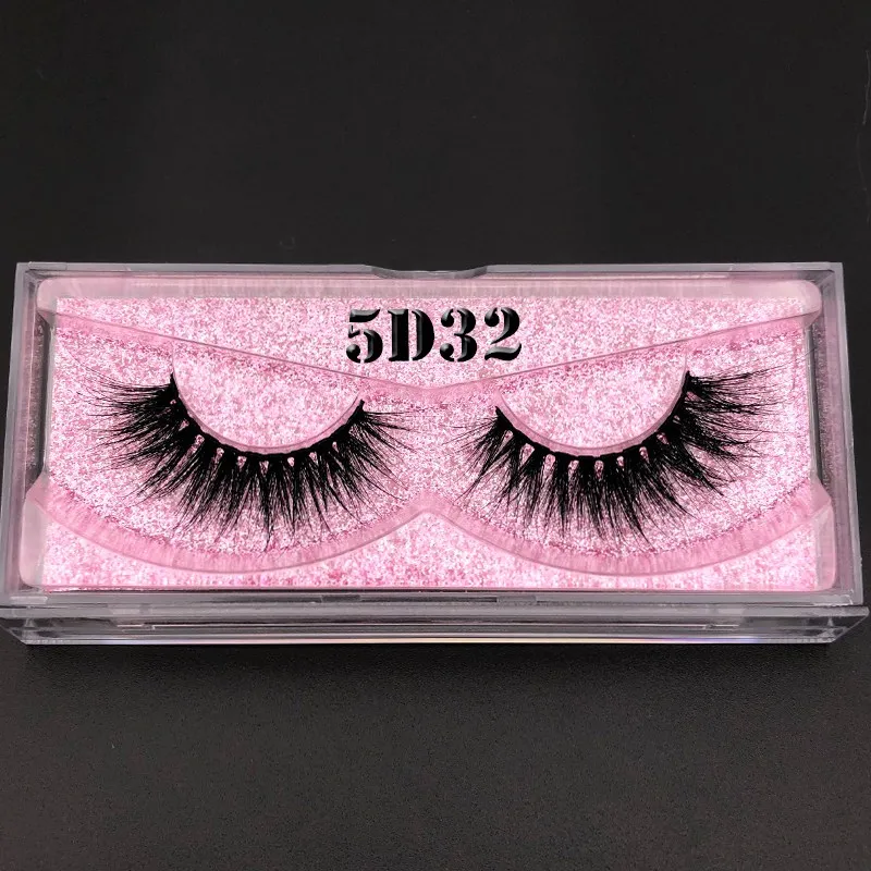 5D32 Mikiwi 5d lashes 3D норковые ресницы розовое золото блестящий чехол коробка с собственным логотипом для оптового заказа whalesale - Цвет: 5D32