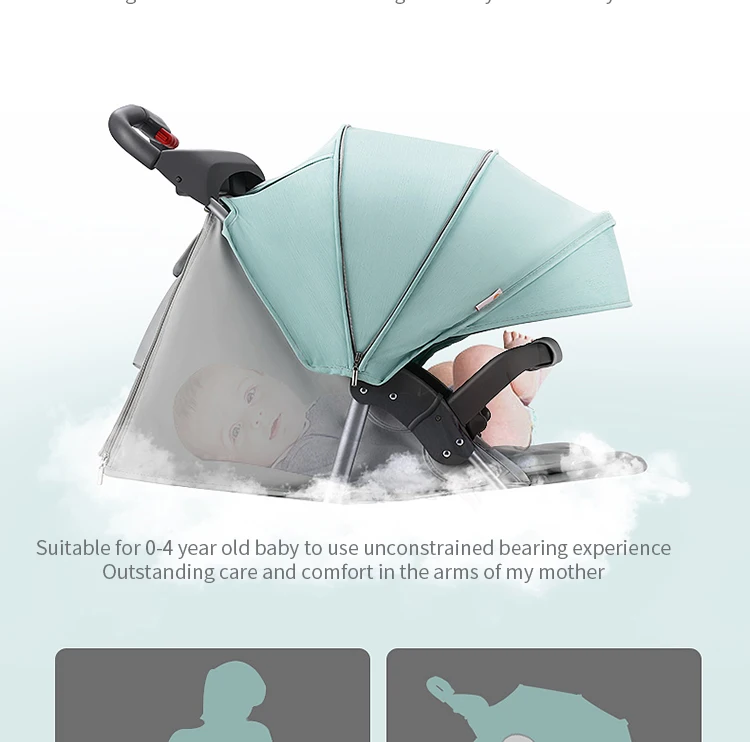 Baby stroller children's lightweight folding umbrella car newborn can sit reclining baby portable shock absorber trolley