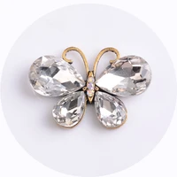 lkeran 5 pcs 2129mm new butterfly crystal rhinestone buttons diy handmade alloy gift clothing embellishment accessories
