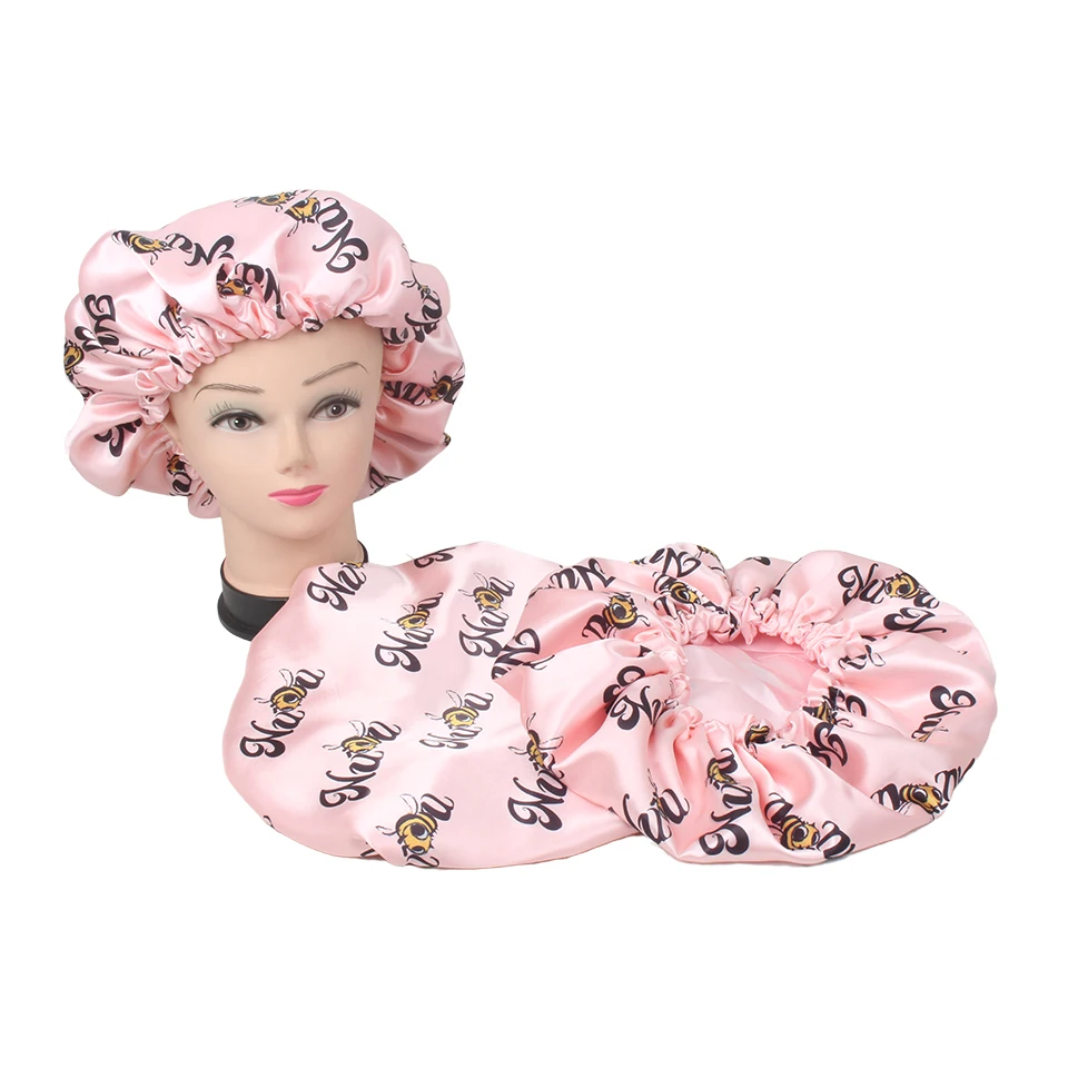 Заказной непрерывный логотип для атласных шелковых волос шарф наращивания пучок