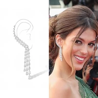 zakol fashion leaf shape cubic zirconia dangle earrings for women luxury wedding party dinner dress jewelry