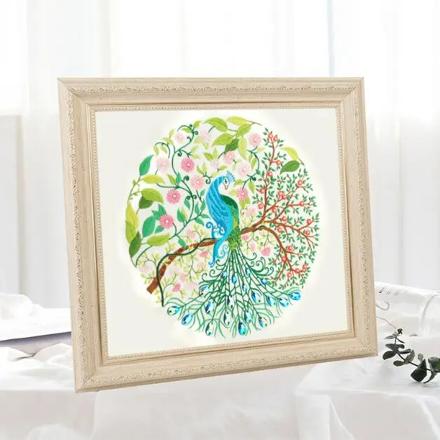 Вышивка павлином Европейский комплект для вышивки простой трехмерный Набор