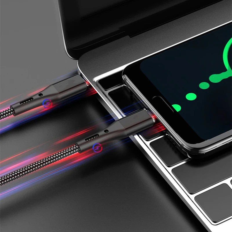 

5A Dual USB Type C PD Fast Charging Cable For Samsung Galaxy M01 A21s A51 A71 5G M11 M21 A31 A41 PD QC 3.0 USB C Phone Charger