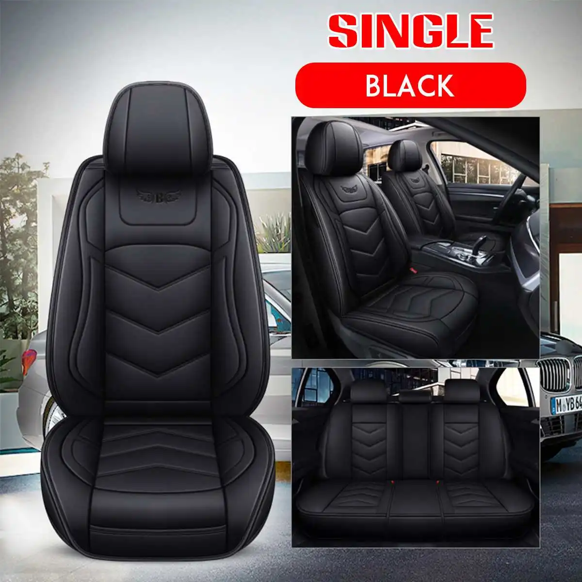 Универсальный Роскошный чехол для переднего автомобильного сиденья из