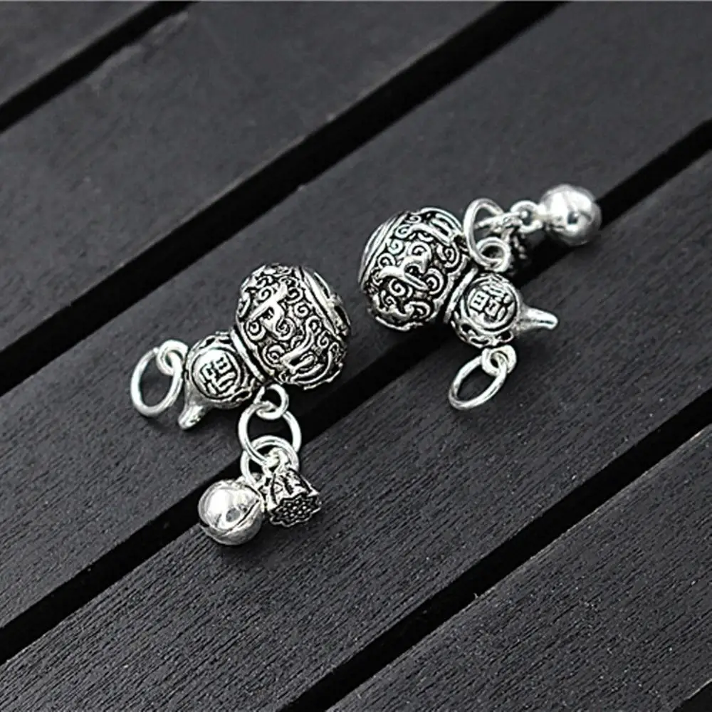 1 шт. Стерлинговое Серебро S925 кулон для женщин Luck Gourd Calabash DIY Bead 11.3x17мм | Украшения и
