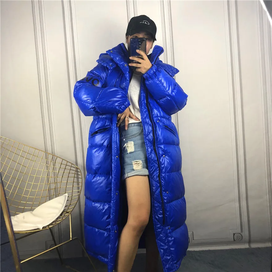 BF зимние пуховые пальто женские Длинные куртки модная яркая парка с капюшоном пуховая куртка женская верхняя одежда теплое водонепроницаемое пальто