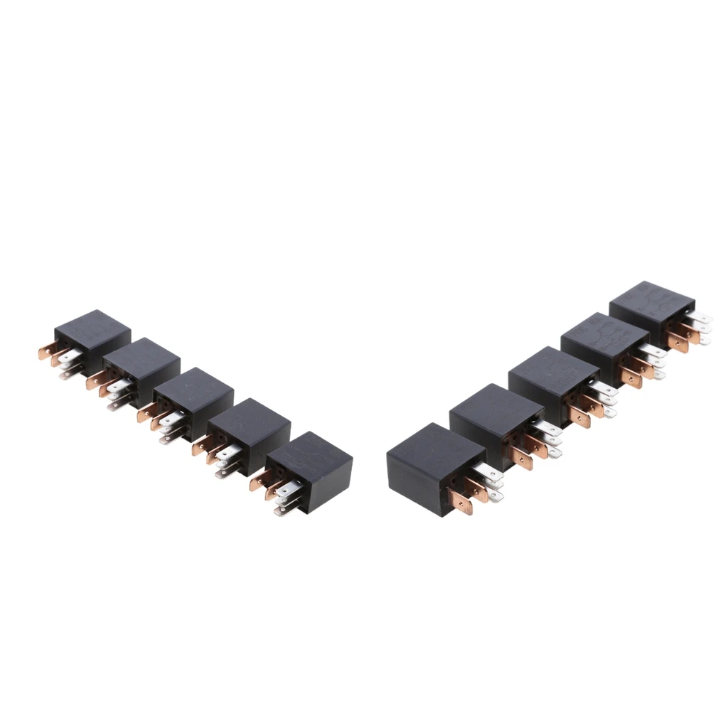 10PCS Car 30A 12V SPST Micro Relay for Electric Fan Fuel Pump Light Horn 5Pin | Автомобили и мотоциклы